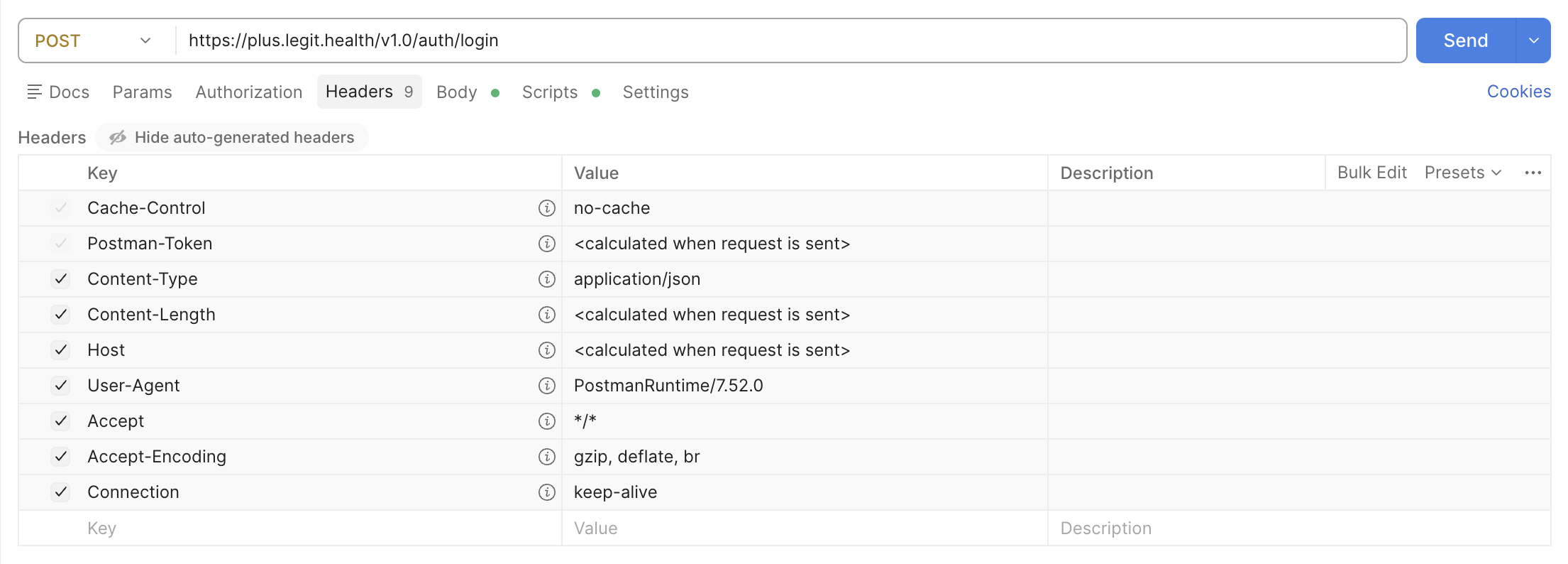 Screen capture of Postman